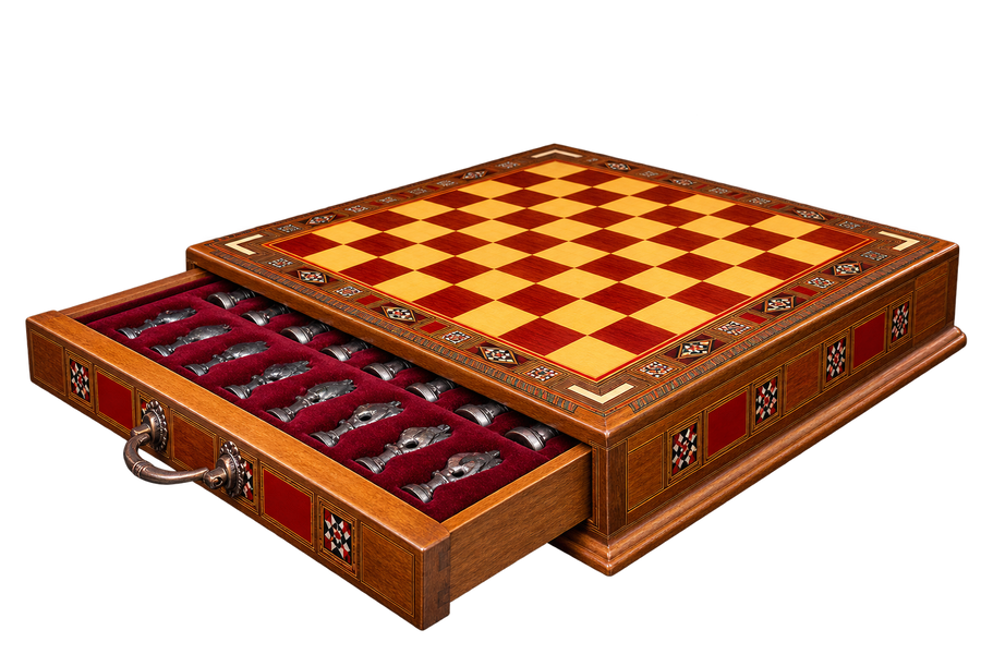 Solid wood chessboard 02
